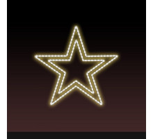 Звезда световая День Победы [0.54x0.51 м] RL-KN-9-10-WW