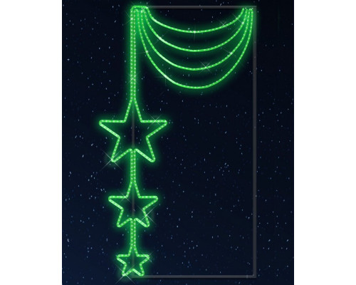 Звезда световая Звездное колье [1.47x0.85 м] RL-KN-013G