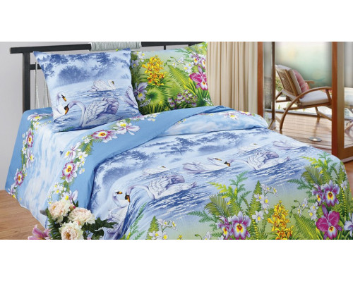 Постельное белье евростандарт Swan Lake