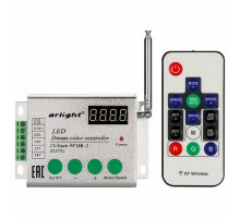 Контроллер-регулятор цвета RGBW с пультом ДУ Arlight CS-Slav CS-Slave-RF14B-2 (5-24V, ПДУ 14кн)