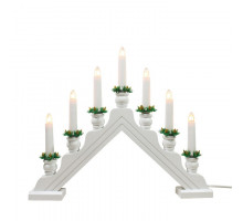 Свеча декоративная Uniel Новогодняя горка UDL-L7301-007/SWA/WW WHITE BRIDGE