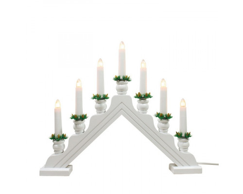 Свеча декоративная Uniel Новогодняя горка UDL-L7301-007/SWA/WW WHITE BRIDGE