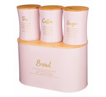 Набор из хлебницы с банками для пищевых продуктов Тюдор 790-253