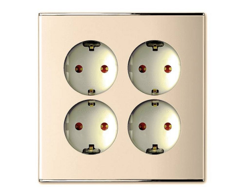 Розетка четверная с заземлением Imex Parthenon Gold WRC 3146