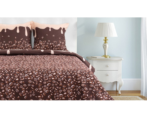 Постельное белье полутораспальное Кофе