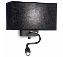 Бра с подсветкой Ideal Lux Hotel HOTEL AP2 ALL BLACK