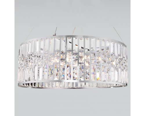 Подвесной светильник Eurosvet Lory 10116/8 хром/прозрачный хрусталь Strotskis