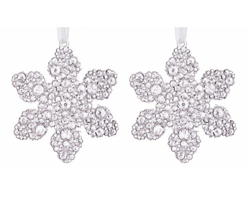 Елочная игрушка (9 см) Снежинка 788-073