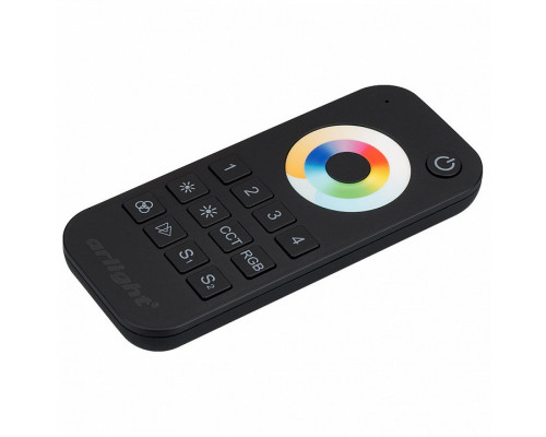 Пульт-регулятор цвета RGBW с сенсорным кольцом Arlight SMART-R SMART-R22-MULTI Black (4 зоны, 2.4G)