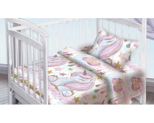 Постельное белье детское Золотой единорог