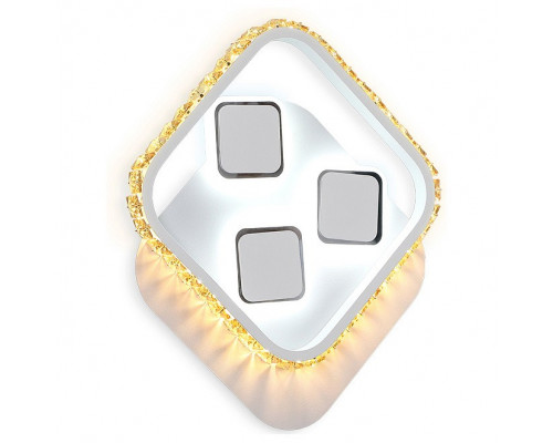 Накладной светильник Ambrella Ice 1 FA265 SWH/TI белый песок/янтарь LED 3000K+6400K 20W 310*270*50