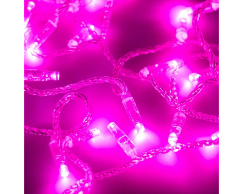 Гирлянда нить [10 м] String ARD-STRING-CLASSIC-10000-CLEAR-100LED-FLASH PINK (230V, 7W)