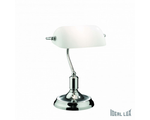 Настольная лампа офисная Ideal Lux Lawyer LAWYER TL1 CROMO