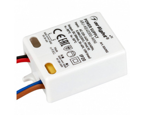 Блок питания Arlight  ARJ-KE40300-MINI (12W, 300mA, PFC)