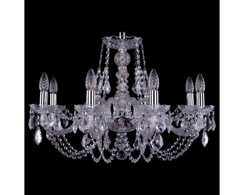 Подвесная люстра Bohemia Ivele Crystal 1406 1406/8/240/Ni/Leafs