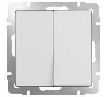 Выключатель двухклавишный без рамки Werkel Белый WL01-SW-2G