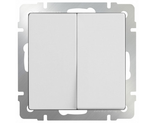 Выключатель двухклавишный без рамки Werkel Белый WL01-SW-2G