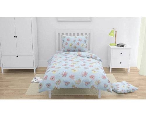 Постельное белье полутораспальное Мишка-романтик