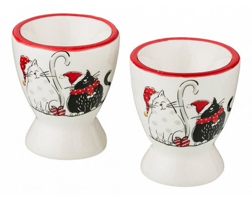 Набор из 2 подставок для яиц (5.6x6.6 см) Party cats 230-347