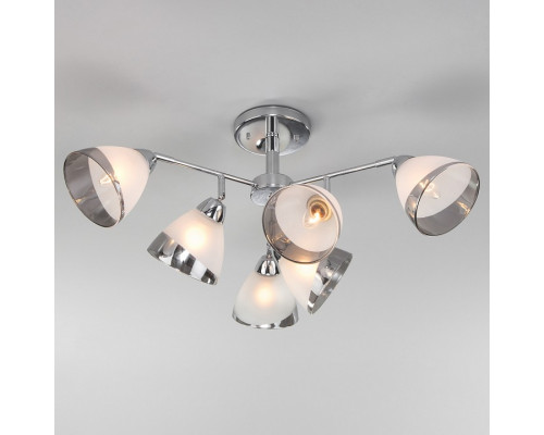 Люстра на штанге Eurosvet Paola 30126/6 хром