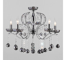 Подвесная люстра Eurosvet Brezza 10107/5 хром/дымчатый хрусталь Strotskis