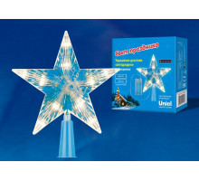 Верхушка на елку Uniel Звезда-2 ULD-H1515-010/STB/2AA WARM WHITE STAR-2
