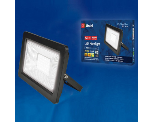 Настенный прожектор Uniel ULF-F19 ULF-F19-50W/4000K IP65 175-250В BLACK