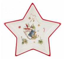 Блюдо декоративное (25x25x3.5 см) Зимняя забава 358-1668