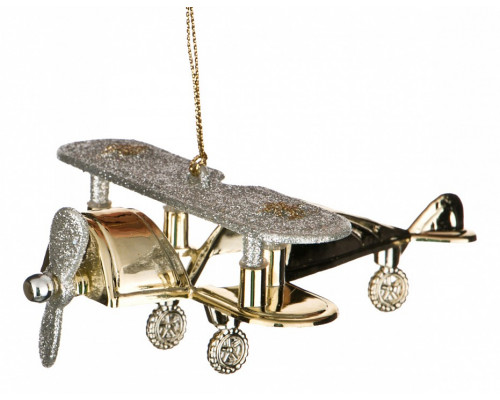 Елочная игрушка (11х9х4 см) Аэроплан 865-304