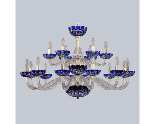 Подвесная люстра Bohemia Ivele Crystal Ivele Crystal 1 1308/12+6/360/2d G Cl/Clear-Blue/H-1I