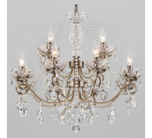 Потолочная люстра Eurosvet Teodore 10103/12 античная бронза/прозрачный хрусталь Strotskis