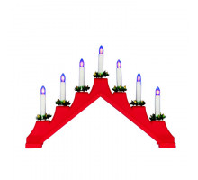 Свеча декоративная Uniel Новогодняя горка UDL-L7101-007/SWA/WW RED BRIDGE