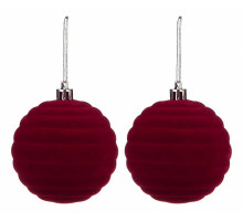 Набор из 2 елочных шаров Велюр 858-148