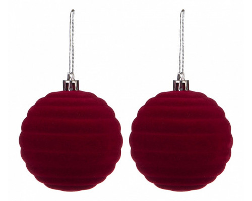 Набор из 2 елочных шаров Велюр 858-148