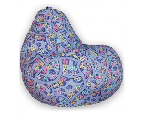 Кресло-мешок Домики Фиолетовые 3XL