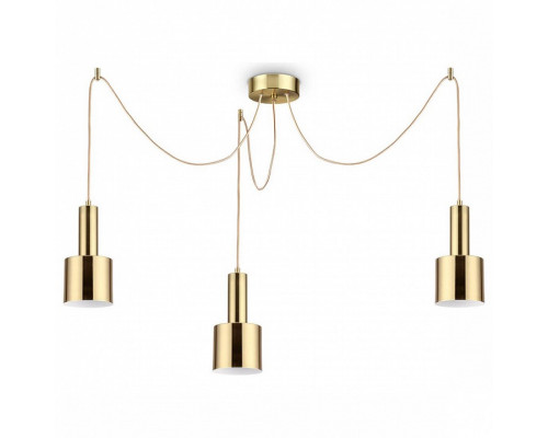 Подвесной светильник Ideal Lux Hook HOLLY SP3 OTTONE SATINATO