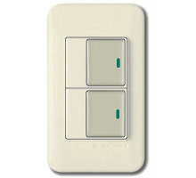 Выключатель двухклавишный с подстветкой Imex 70 Wide Delux Gold WSN 0225G