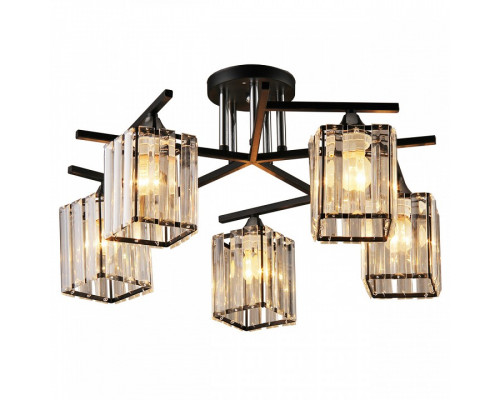 Люстра на штанге Imex MD.3278 MD.3278-5-S BK+CH