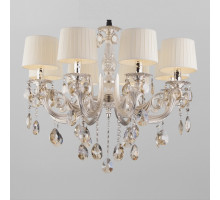 Подвесная люстра Eurosvet Argenta 10098/8 серебро/тонированный хрусталь Strotskis