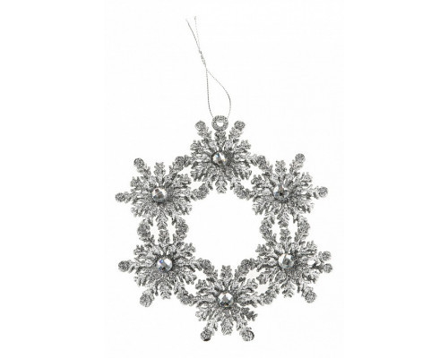 Елочная игрушка (14.5 см) Снежинка 858-153