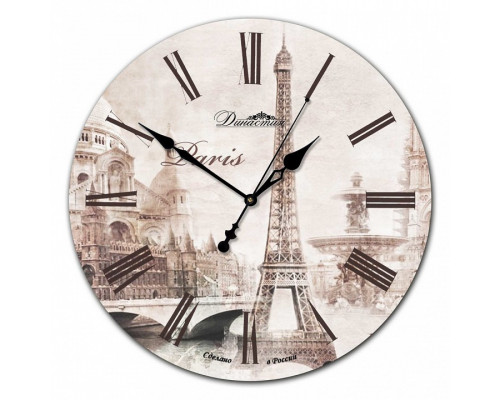 Настенные часы (33x33x4 см) Париж 1 02-008
