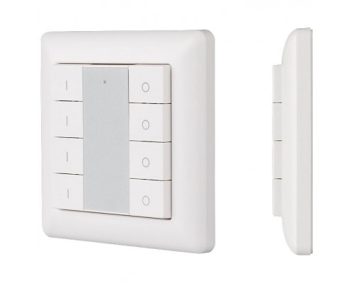 Панель-диммера клавишная накладная Arlight Knob SR-2853K8-RF-UP White (3V, DIM, 4 зоны)