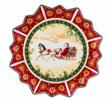 Блюдо декоративное (38x4 см) Christmas collection 586-436