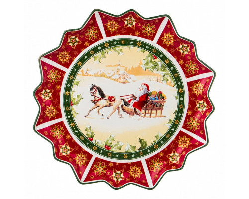 Блюдо декоративное (38x4 см) Christmas collection 586-436