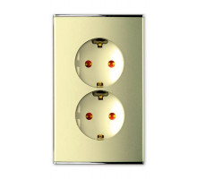 Розетка двойная с заземлением Imex Parthenon Gold WRC 3127