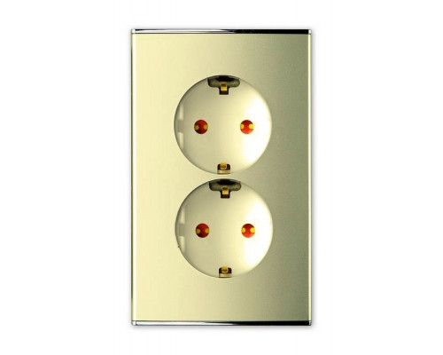 Розетка двойная с заземлением Imex Parthenon Gold WRC 3127