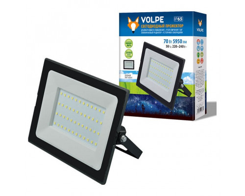 Настенный прожектор Volpe ULF-Q513 ULF-Q513 70W/6500K IP65 220-240В BLACK картон