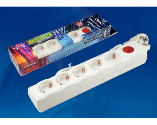 Удлинитель с выключателем Uniel S-Gsu5 S-GSU5-1,5 WHITE