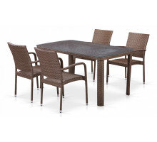 Набор уличный  T51A/Y376-W773-150x85 4Pcs Brown