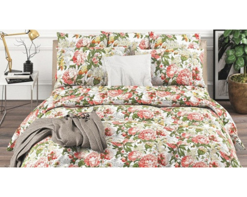 Постельное белье семейное Пионы
